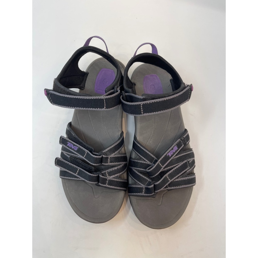 Teva Tirra Sandals Womens 9 Grey Purple Excellent Strappy Hiking Sport Water - Picture 2 of 10